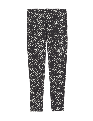 

Girls M&S Collection Cotton Rich Heart Print Leggings (6-16 Yrs) - Charcoal, Charcoal