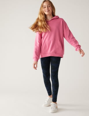 

Girls M&S Collection Cotton Rich Marble Print Leggings (6-16 Yrs) - Navy Mix, Navy Mix