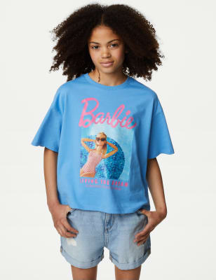 

Girls Pure Cotton Barbie™ T-Shirt (6-16 Yrs) - Blue, Blue