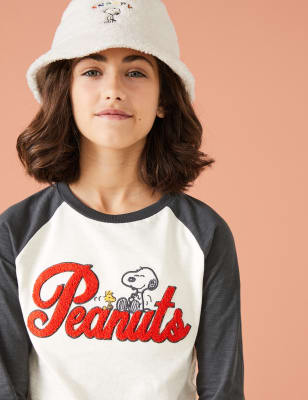 

M&S Collection Oberteil aus reiner Baumwolle mit Peanuts Snoopy™-Motiv (6-16 Jahre) - Cream, Cream