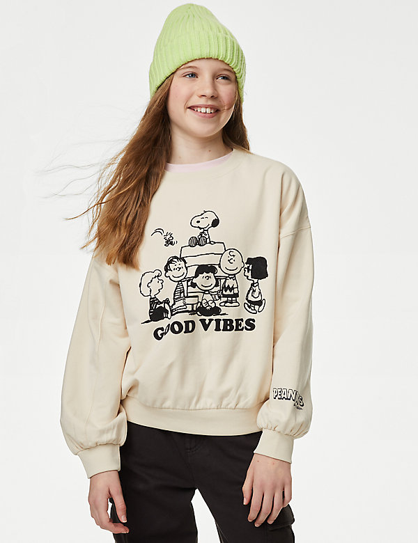 Cotton Rich Snoopy™ Sweatshirt (6-16 Yrs) - GR