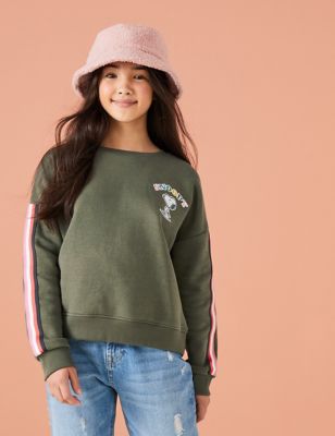 

Girls M&S Collection Snoopy™ Cotton Rich Sweatshirt (6-16 Yrs) - Green, Green