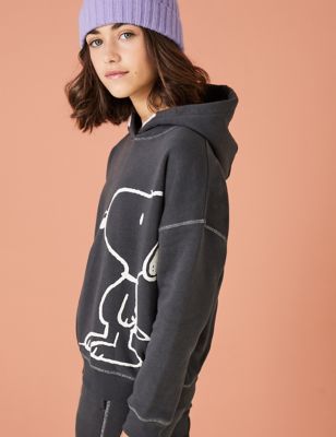

Girls M&S Collection Snoopy™ Cotton Rich Hoodie (6-16 Yrs) - Charcoal, Charcoal