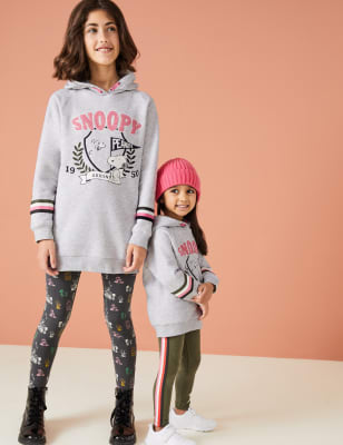 

Girls M&S Collection Snoopy™ Cotton Rich Hoodie (6-16 Yrs) - Grey, Grey