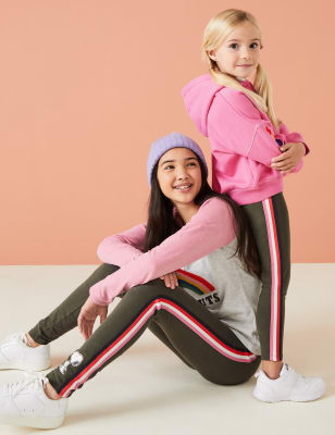 

M&S Collection Snoopy-Leggings mit hohem Baumwollanteil (6-16 Jahre) - Green, Green
