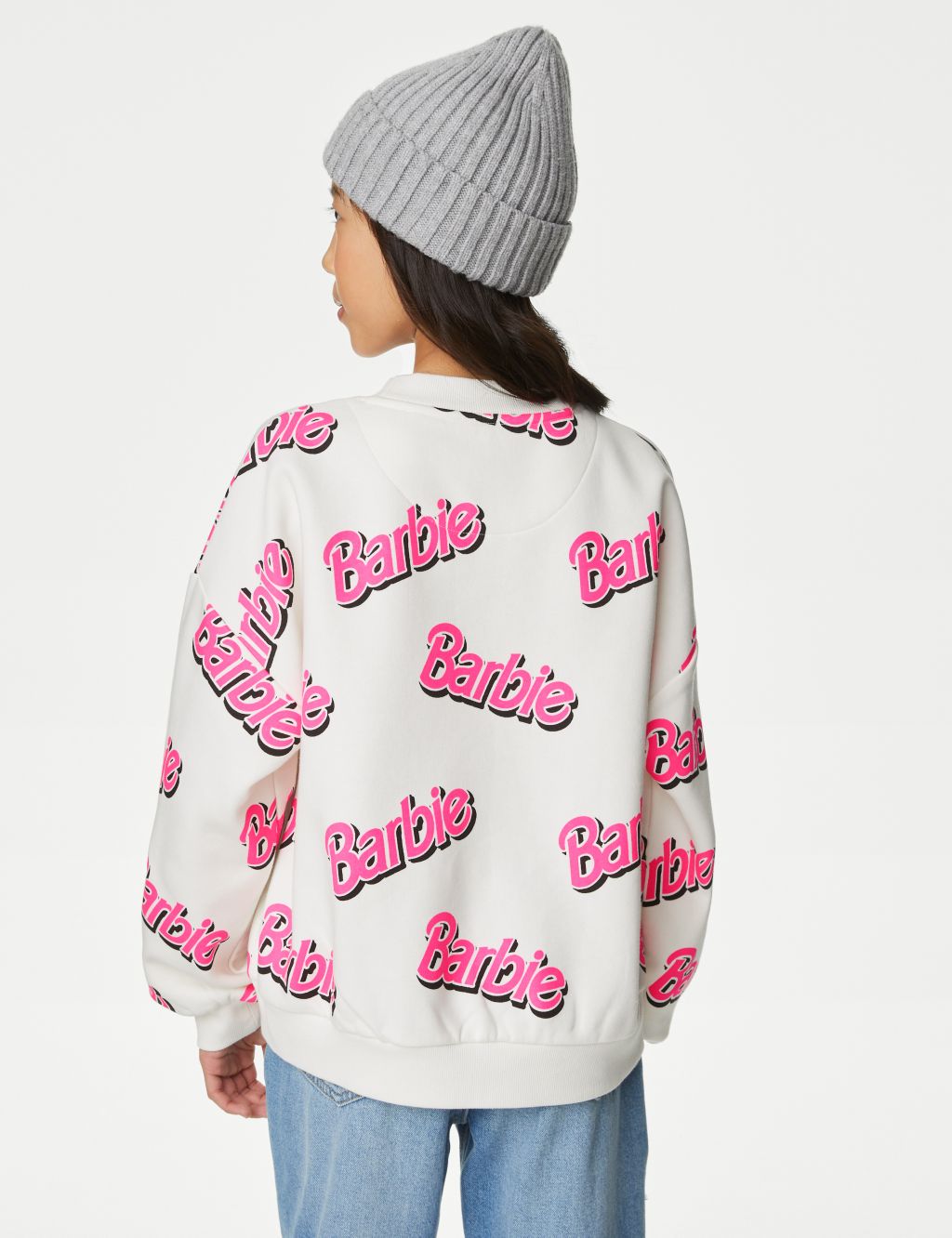 Cotton Rich Barbie™ Print Sweatshirt (5-16 Yrs) image 4
