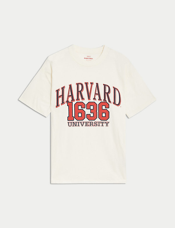 Pure Cotton Harvard Slogan T-Shirt (6-16 Yrs) - LU