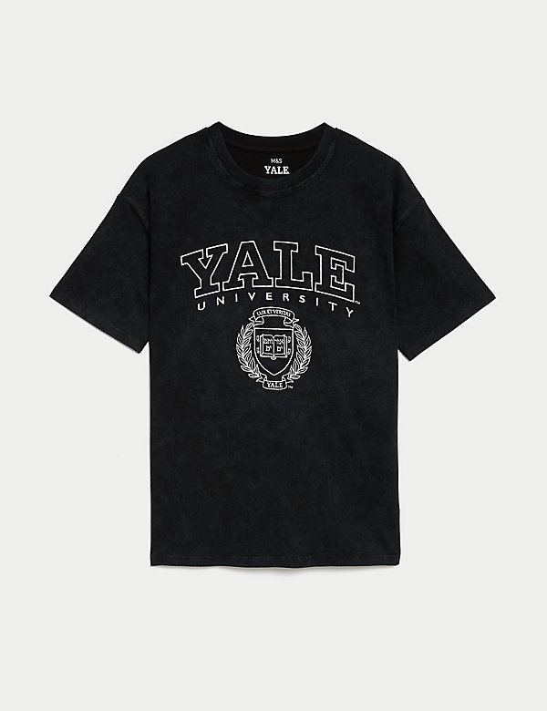 T-Shirt aus reiner Baumwolle mit Schriftzug „Yale University“ (6–16 Jahre) - AT