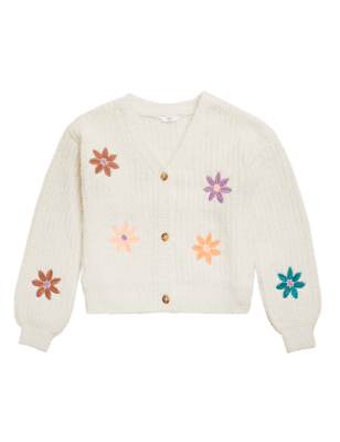 

Girls M&S Collection Embroidered Cardigan (6-16 Yrs) - Cream, Cream