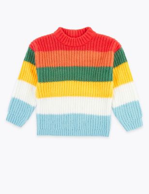 Rainbow Striped Knitted Jumper (6-16 Yrs) | M&S Collection | M&S