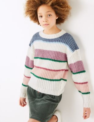 Knitted Colour Block Jumper (6-16 Years) | M&S