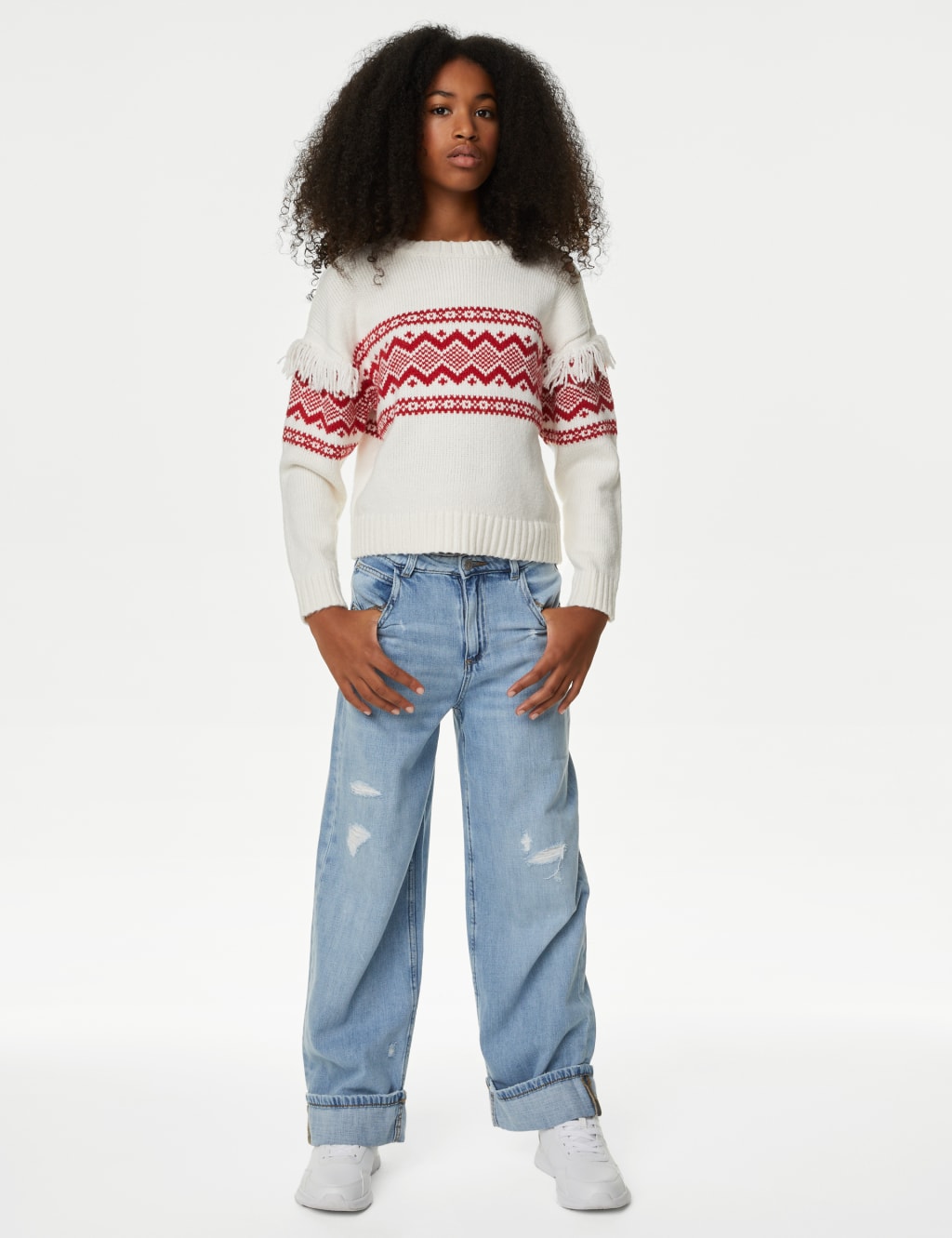 Fair Isle Knitted Jumper (6-16 Yrs) image 3