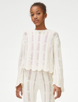 Pure Cotton Knitted Jumper (6-16 Yrs) - CA