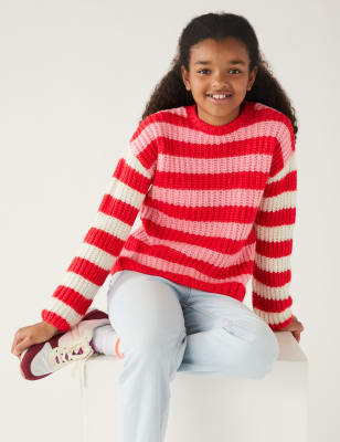 

M&S Collection Jersey de rayas (6-16 años) - Red Mix, Red Mix