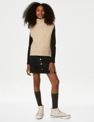 

Girls M&S Collection Zip Knitted Vest (6-16 Yrs) - Brown, Brown