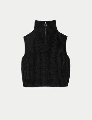 Zip Knitted Vest (6-16 Yrs)