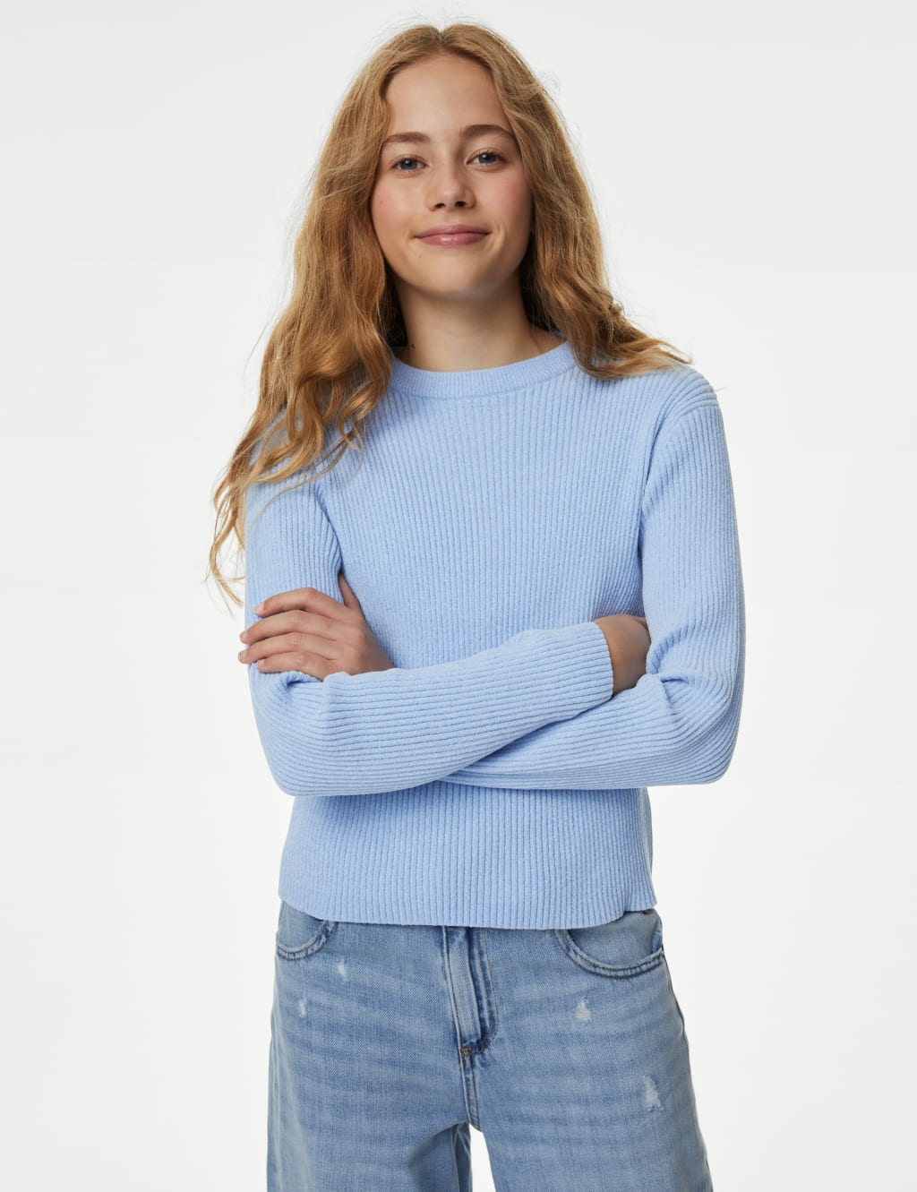 Knitted Striped Jumper (6-16 Yrs) image 1