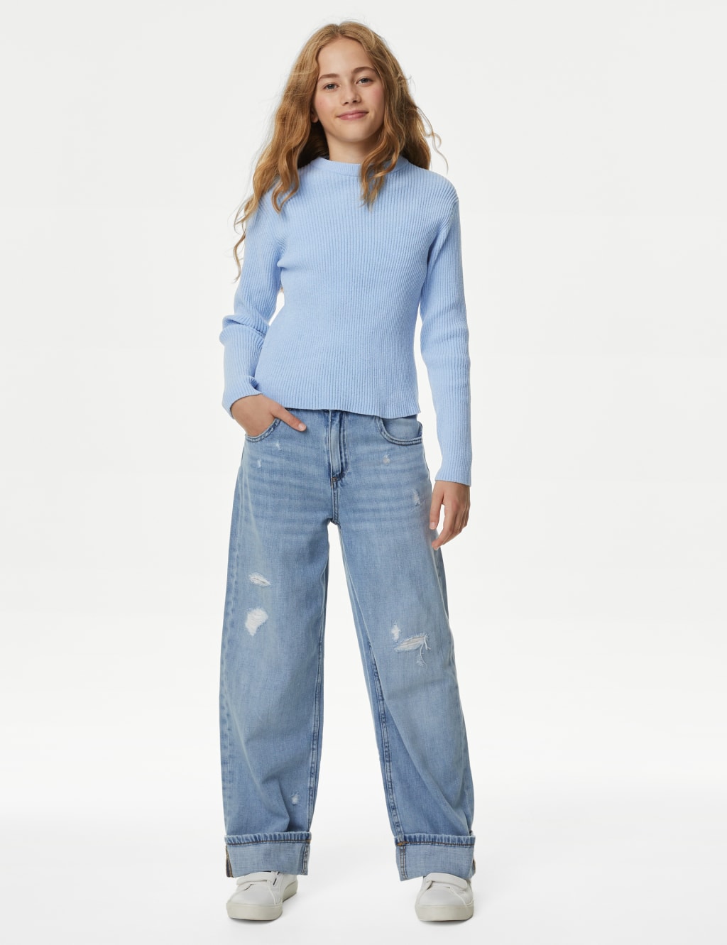 Knitted Striped Jumper (6-16 Yrs) image 3