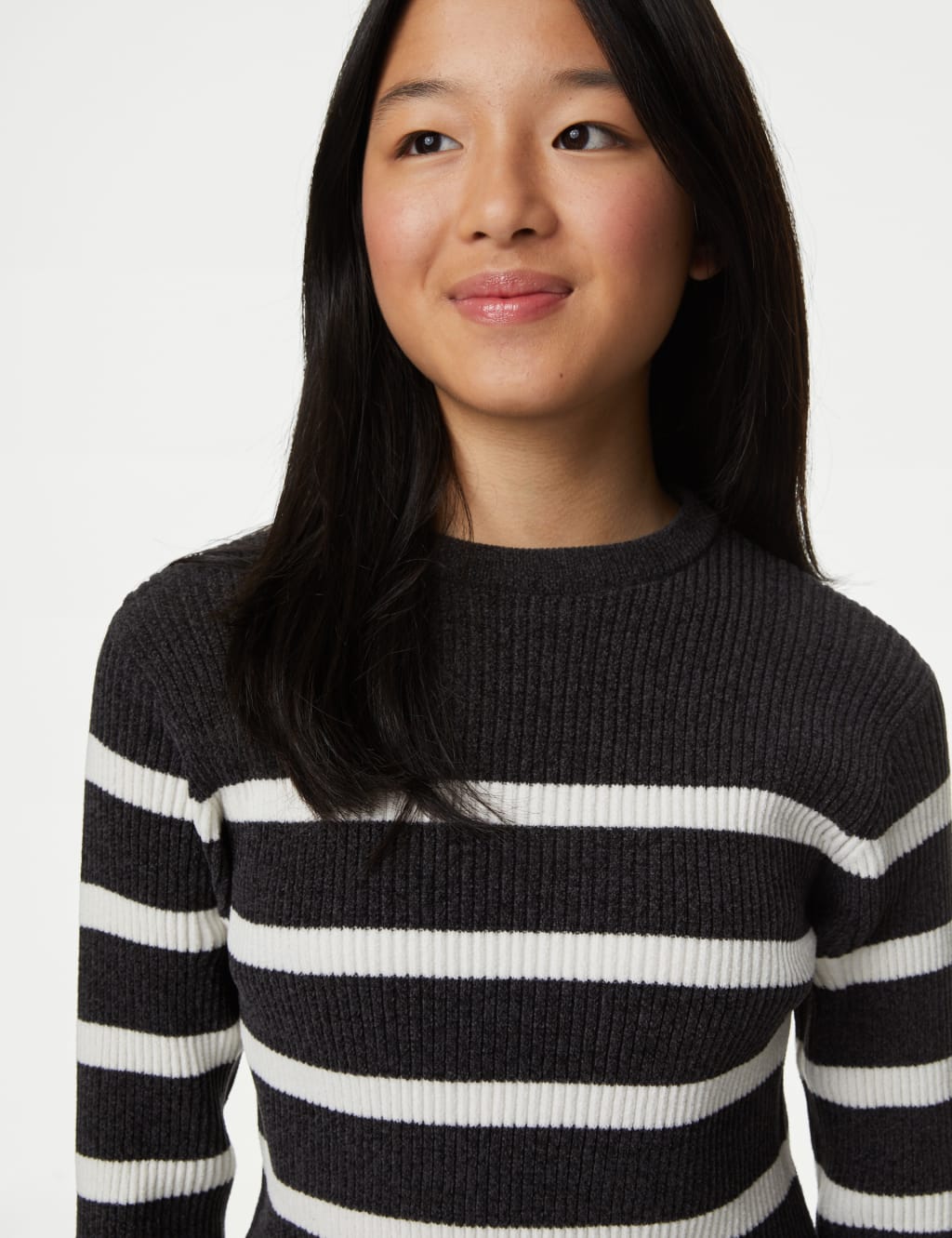 Knitted Striped Jumper (6-16 Yrs) image 3