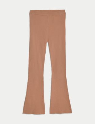 Flared Ribbed Knitted Trousers (6-16 Yrs)