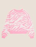 Zebra Print Knitted Jumper (6-16 Yrs)