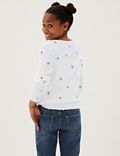 2pc Flower Embroidered Cardigan Set (6-16 Yrs)