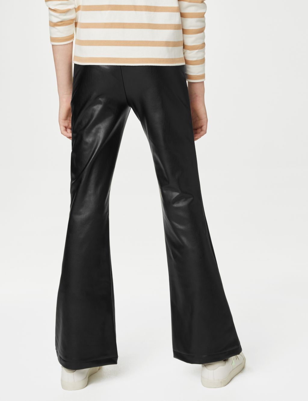 Faux Leather Flared Trousers (6-16 Yrs) image 5