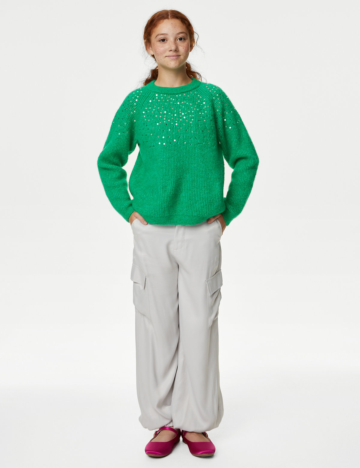 Sequin Knitted Jumper (6-16 Yrs)