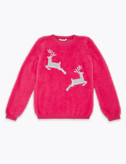 Reindeer Sequin Jumper (6-16 Yrs)