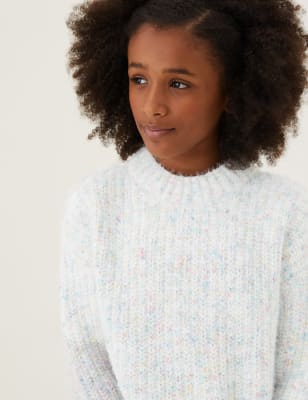 

Girls M&S Collection Rainbow Knitted Jumper (6-14 Yrs) - Cream Mix, Cream Mix