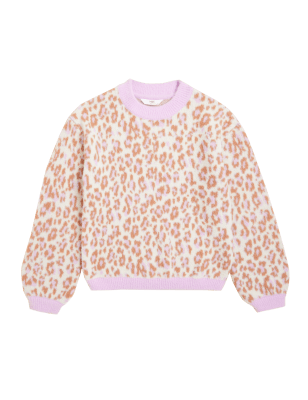 

Girls M&S Collection Animal Print Jumper (6-16 Yrs) - Neutral, Neutral