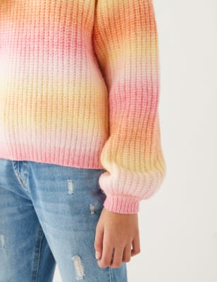 

M&S Collection Pullover mit Ombre-Muster (6-16 J.) - Pink Mix, Pink Mix