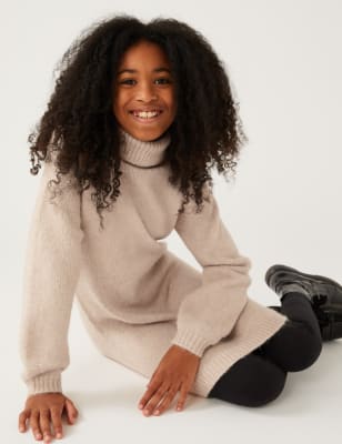 

Girls M&S Collection Knitted Jumper Dress (6-16 Yrs) - Beige, Beige