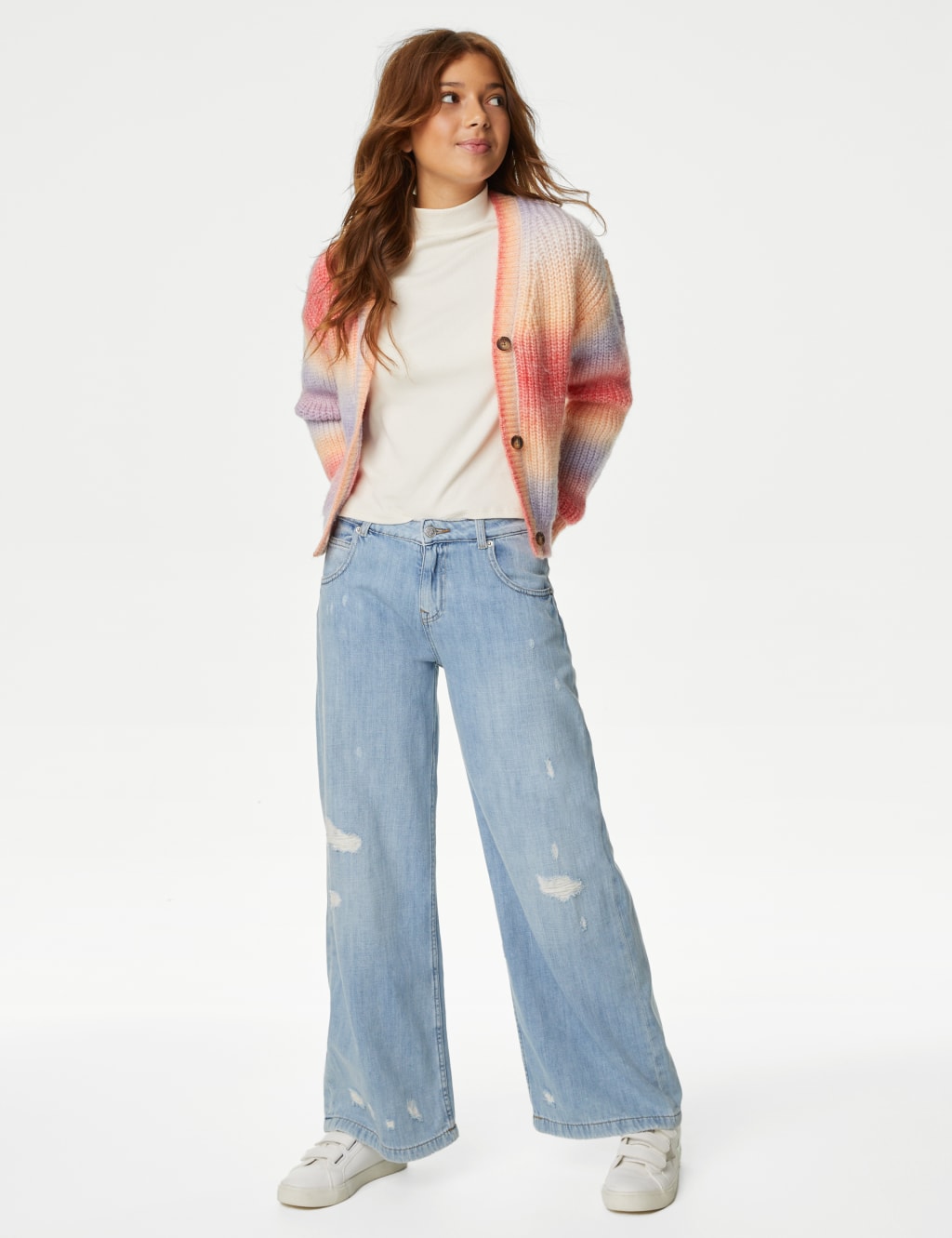 Ombre Knitted Cardigan (6-16 Yrs) image 3