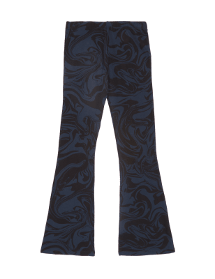 

M&S Collection Ausgestellte Leggings mit hohem Baumwollanteil und Marmormuster (6-16 J.) - Navy Mix, Navy Mix