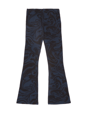 

Girls M&S Collection Cotton Rich Marble Print Flared Leggings (6-16 Yrs) - Navy Mix, Navy Mix