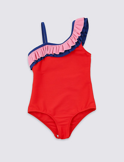 Frill Textured Swimsuit (3-16 Years)