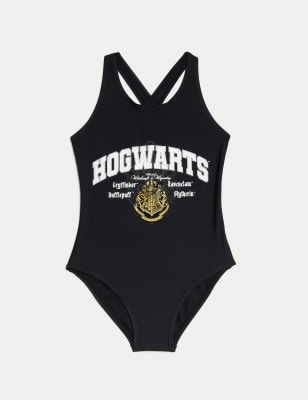 M&S Girl's Harry Potter Swimsuit (6-16 Yrs) - 6-7 Y - Black, Black