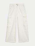 Kapsáčové džíny s&nbsp;vysokým podílem bavlny (6–16&nbsp;let)