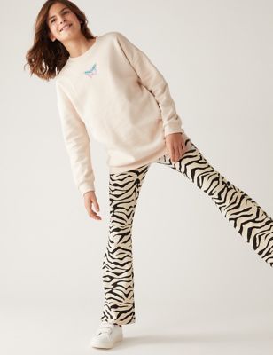 

Girls M&S Collection Cotton Rich Zebra Print Flared Leggings (6-16 Yrs) - Calico Mix, Calico Mix