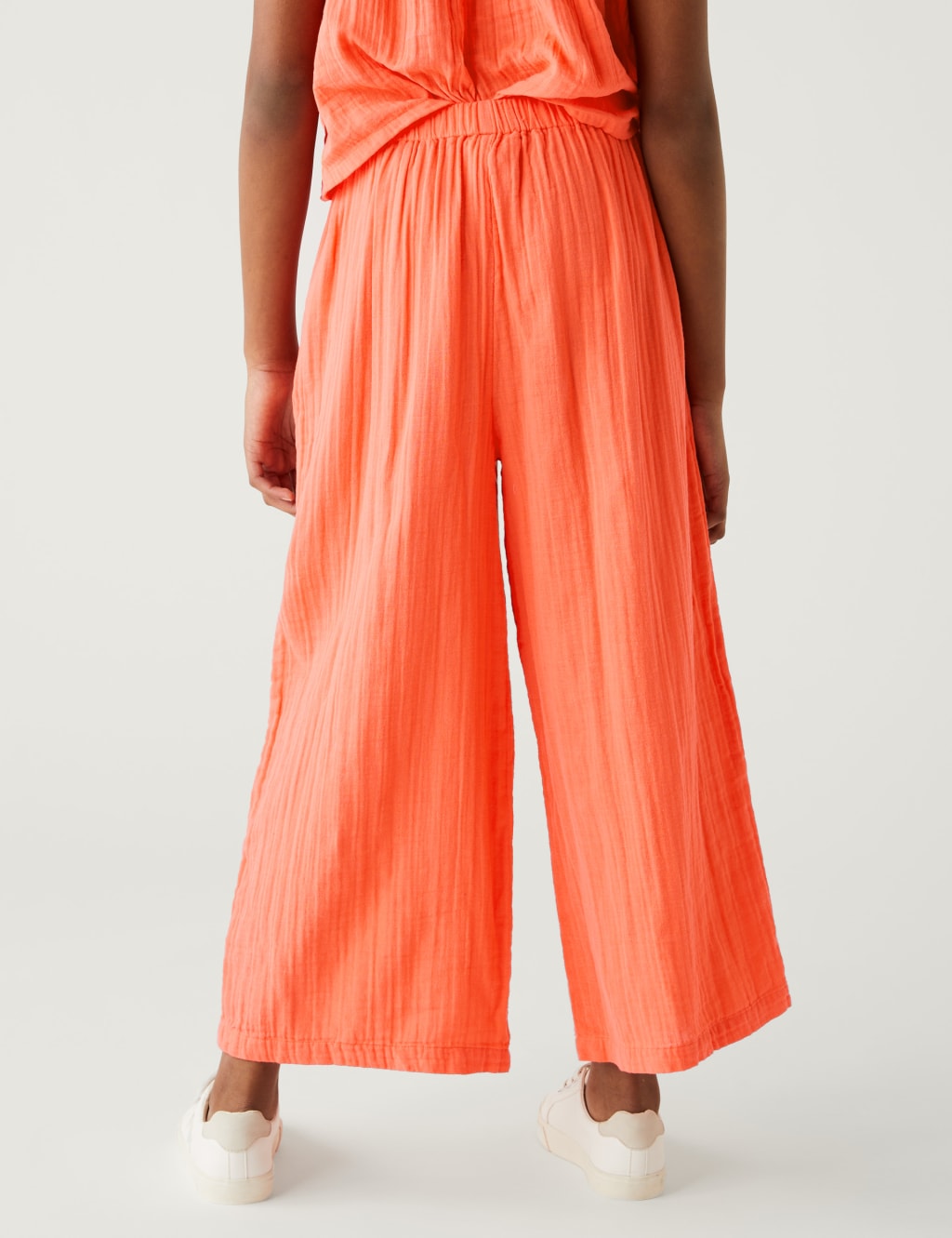 Pure Cotton Wide Leg Trousers (6-16 Yrs) image 4