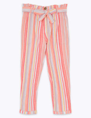 cotton striped pants