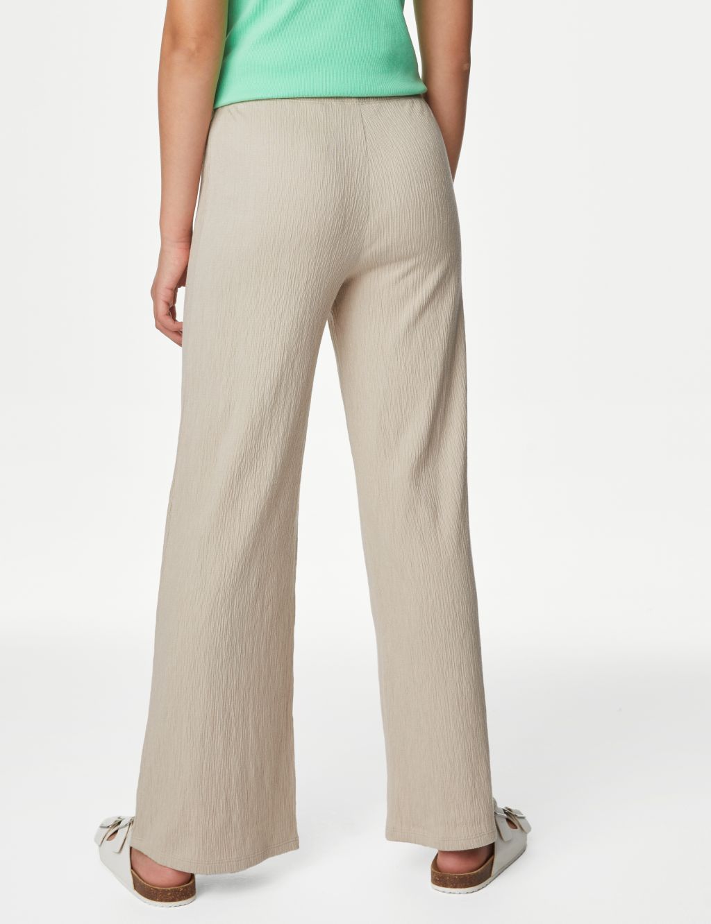 Cotton Blend Flared Trousers (6-16 Yrs) image 4