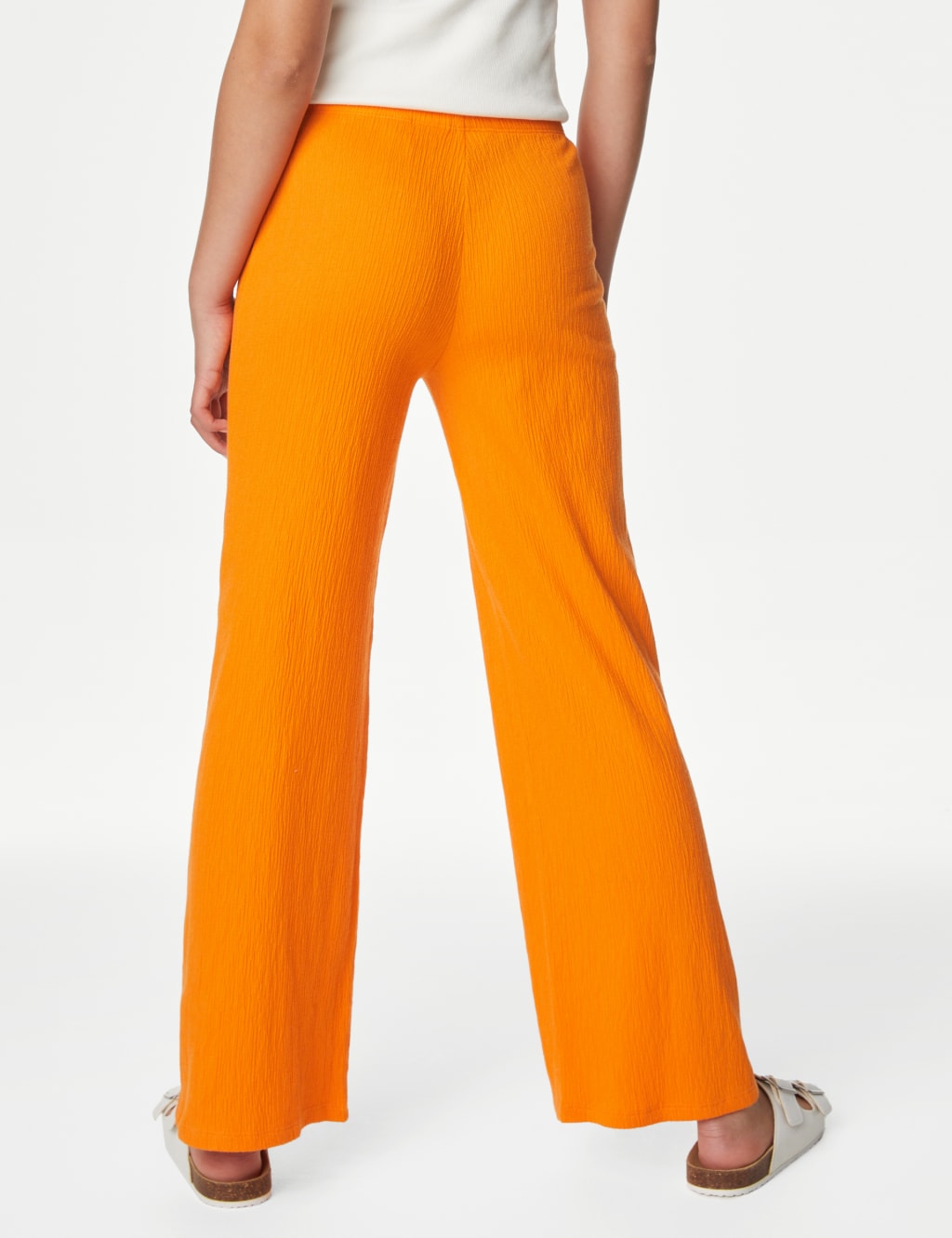 Cotton Blend Flared Trousers (6-16 Yrs) image 4