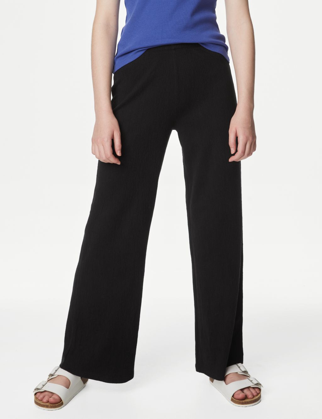 Cotton Blend Flared Trousers (6-16 Yrs) image 2