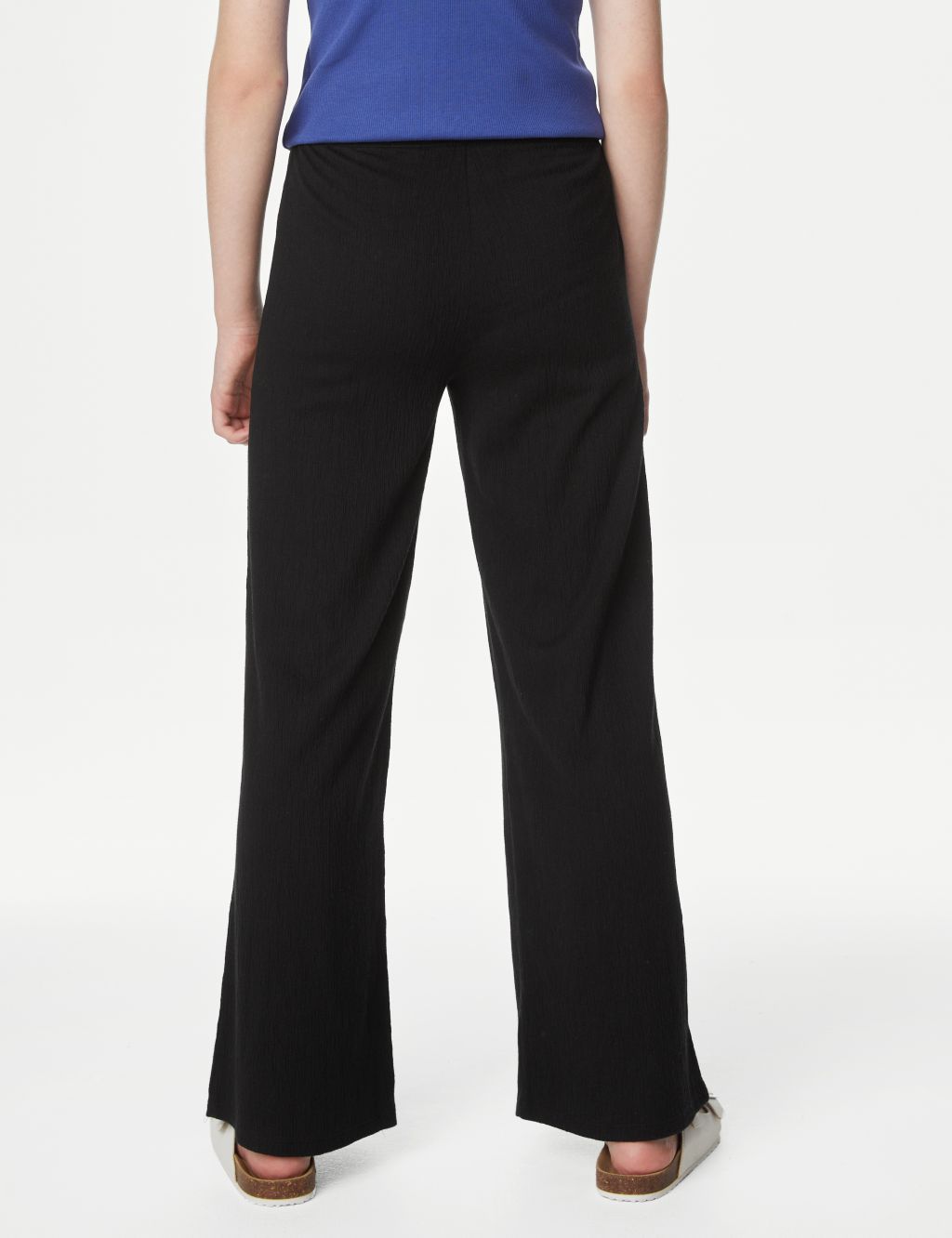Cotton Blend Flared Trousers (6-16 Yrs) image 3