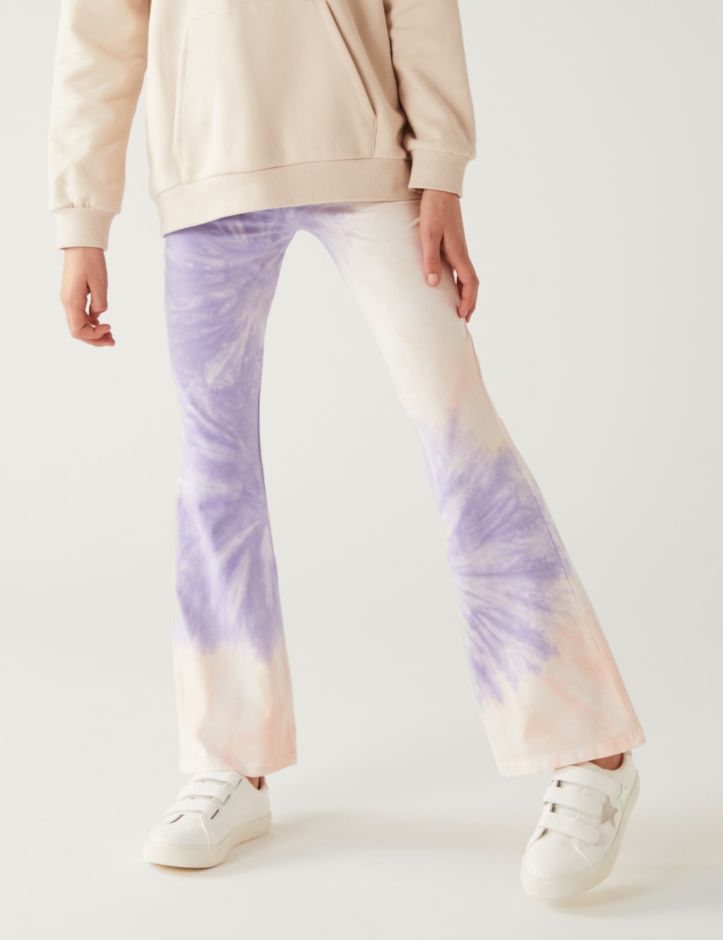 Cotton Rich Tie Dye Flared Leggings (6-16 Yrs) image 3