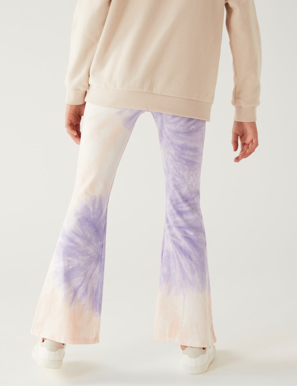 Cotton Rich Tie Dye Flared Leggings (6-16 Yrs) image 4