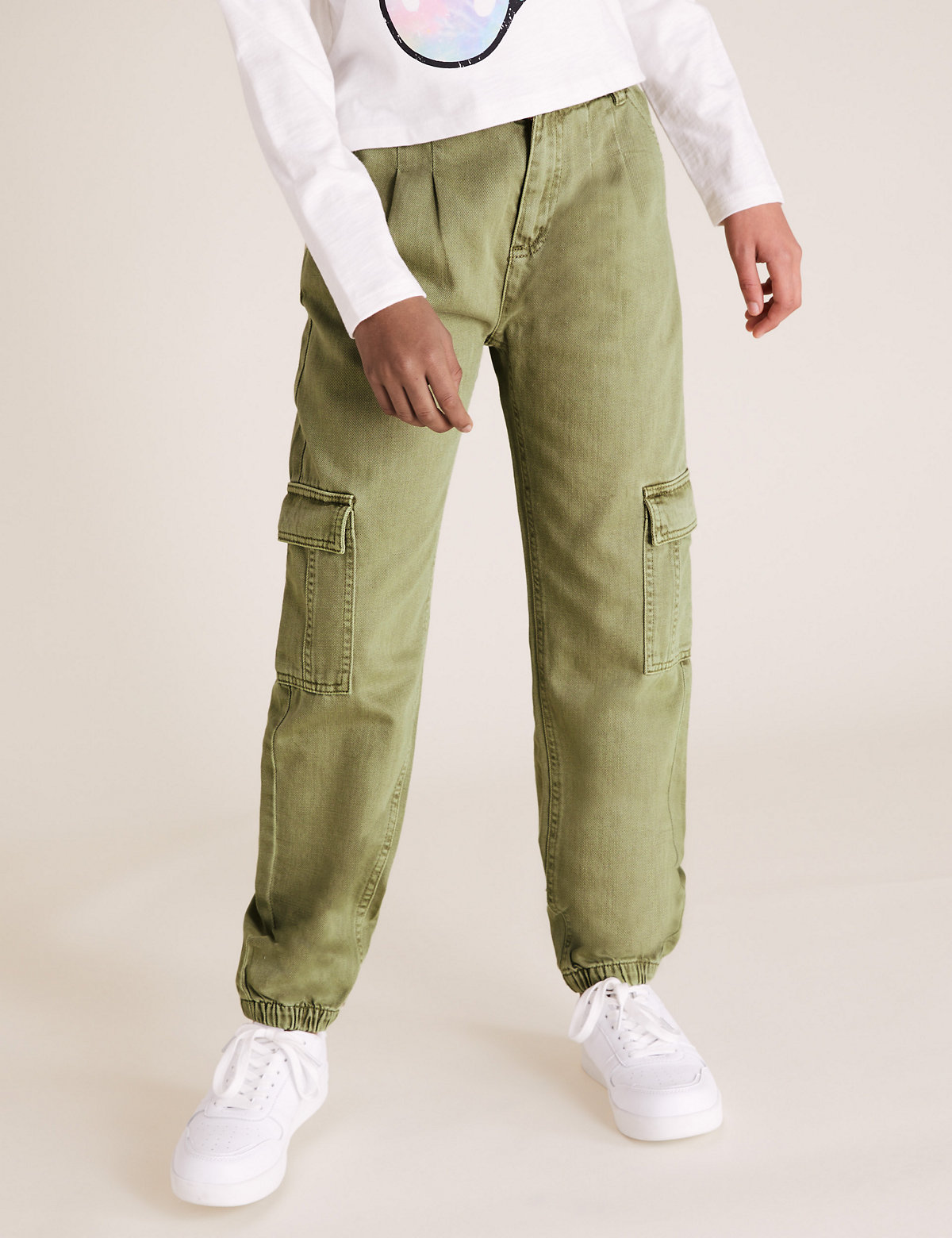 Cotton Cargo Trousers (6-14 Yrs)