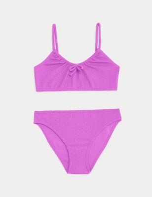 

Girls M&S Collection Crinkle Textured Bikini (6-16 Yrs) - Purple, Purple